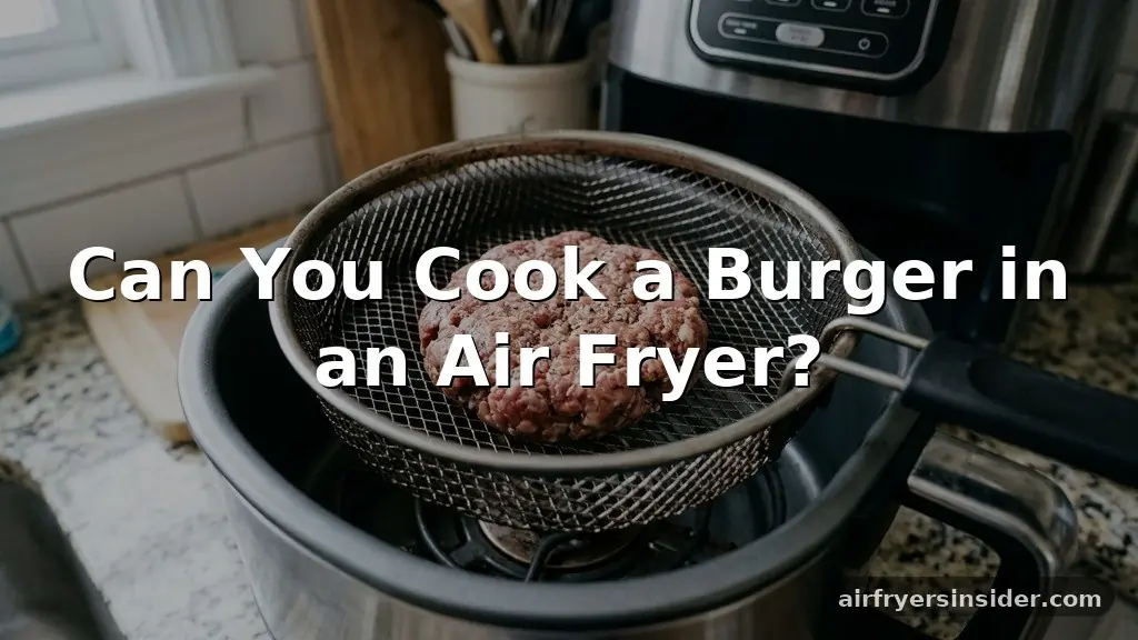 can you cook a burger in an air fryer