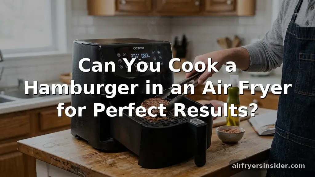 can you cook a hamburger in an air fryer