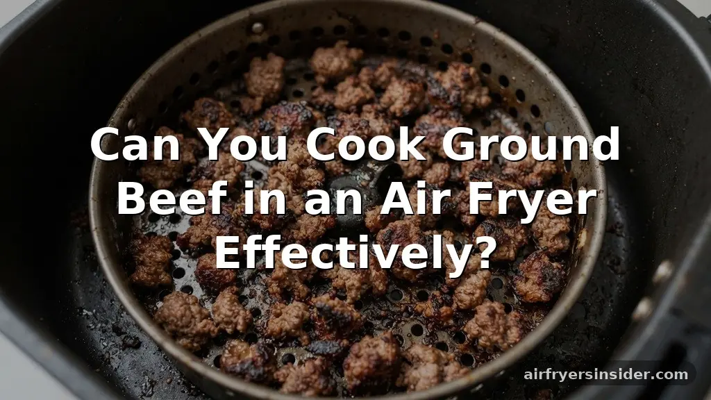 can you cook ground beef in an air fryer