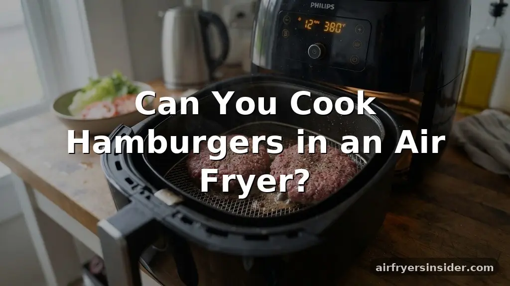 can you cook hamburgers in an air fryer
