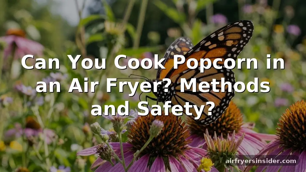 can you cook popcorn in an air fryer