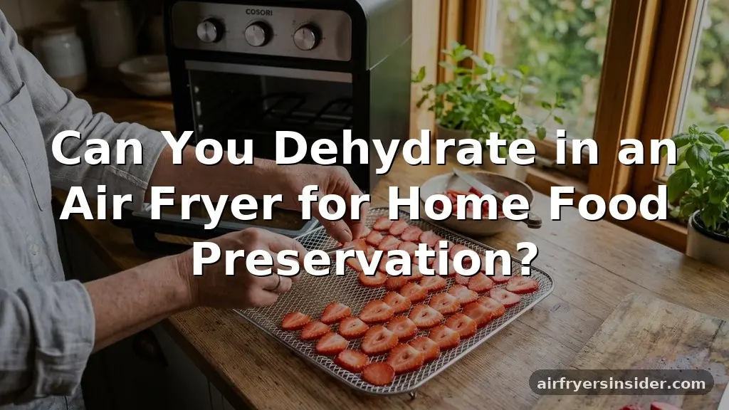 can you dehydrate in an air fryer