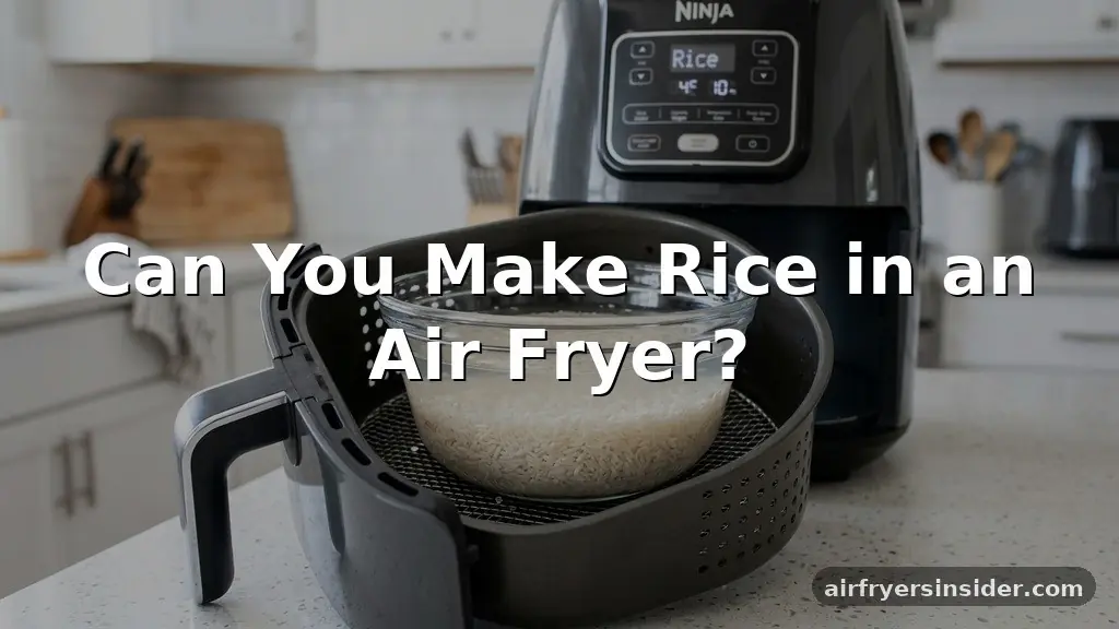 can you make rice in an air fryer