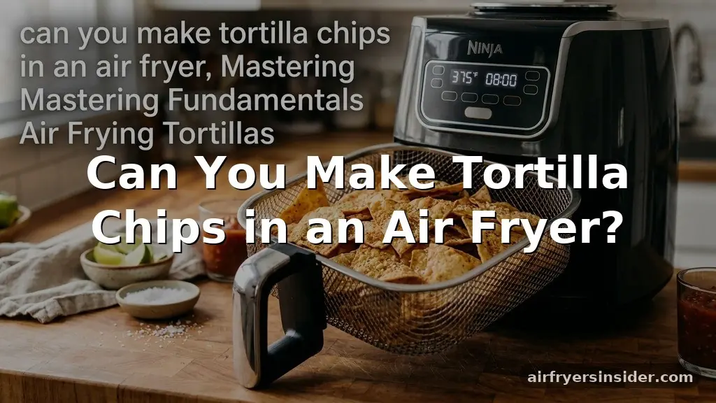 can you make tortilla chips in an air fryer