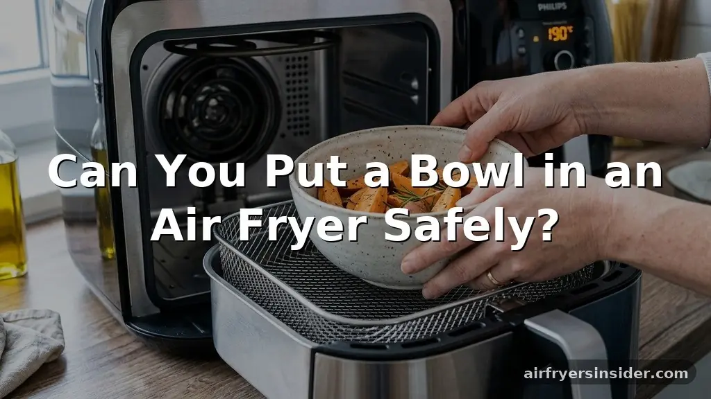 can you put a bowl in an air fryer