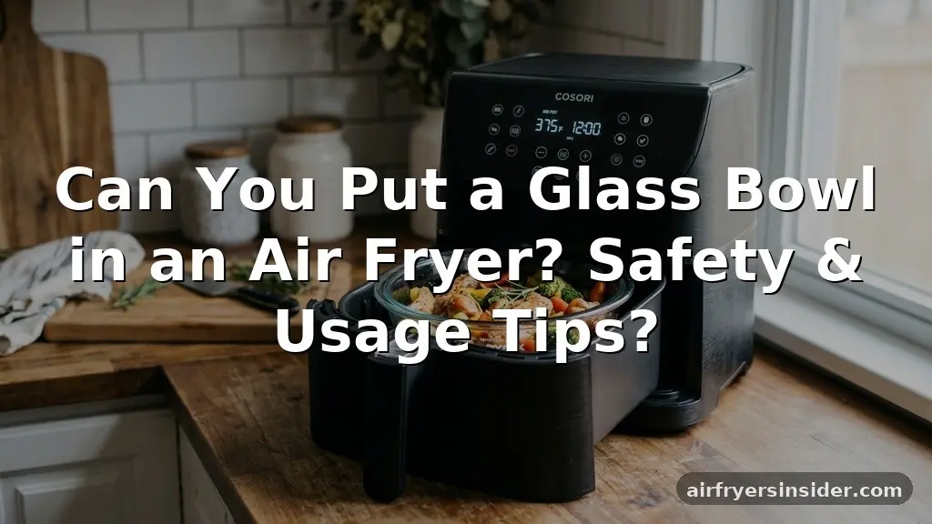 can you put a glass bowl in an air fryer