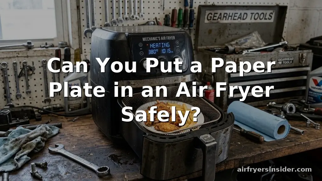 can you put a paper plate in an air fryer