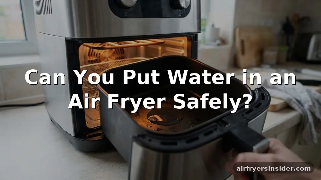 can you put water in an air fryer