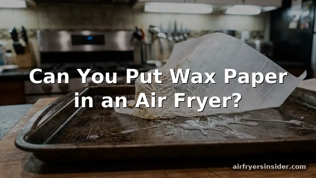 can you put wax paper in an air fryer