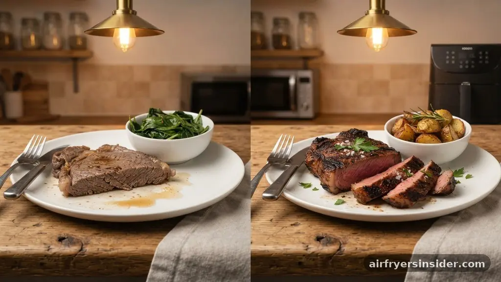 Comparing Reheating Methods - how long to reheat steak in air fryer