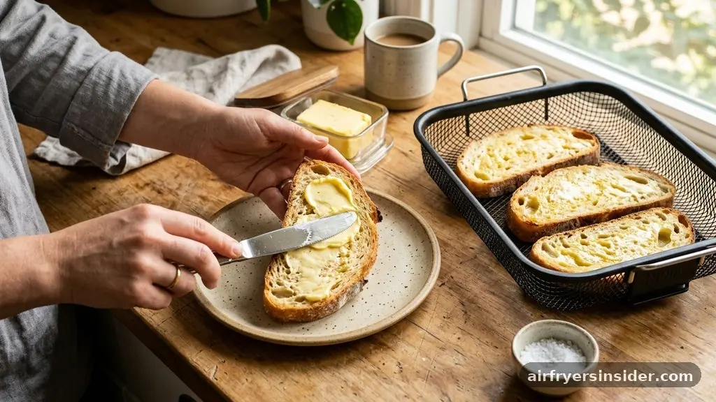 Enhancing Flavor with Butter and Toppings - how to toast bread in air fryer