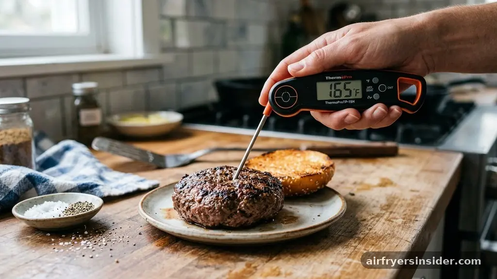 Ensuring Food Safety with Internal Temperatures - how long to cook burger in air fryer