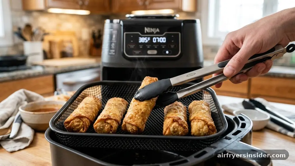 Flipping and Basket Management - how long to cook frozen egg rolls in air fryer