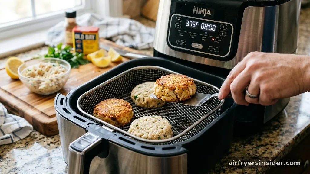 Flipping Technique for Structural Integrity - how long to cook crab cakes in air fryer