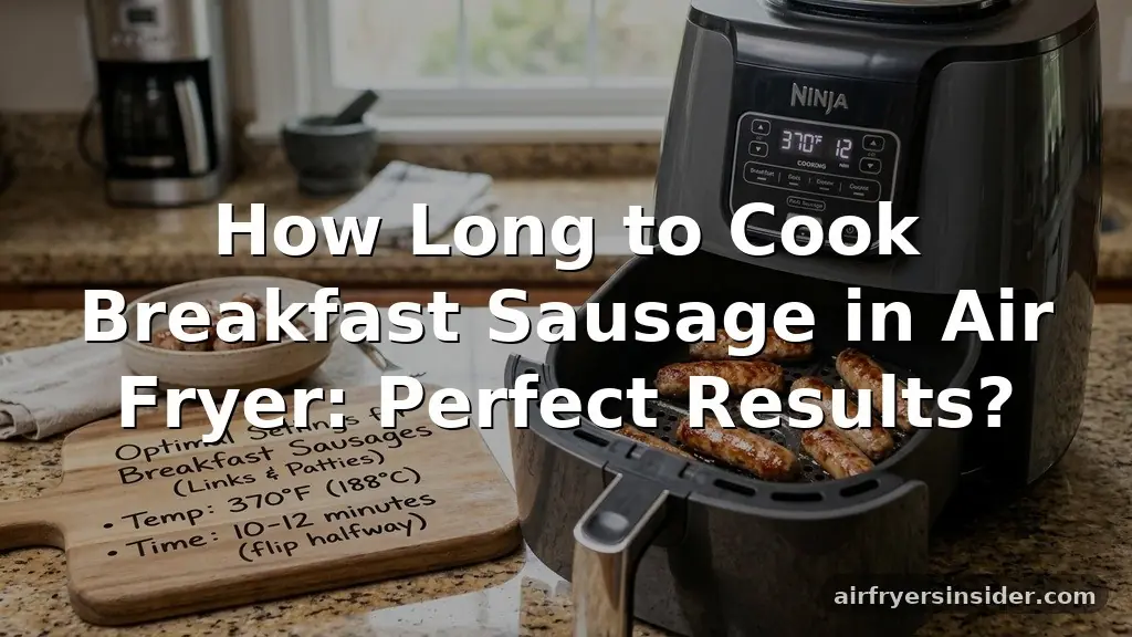 how long to cook breakfast sausage in air fryer