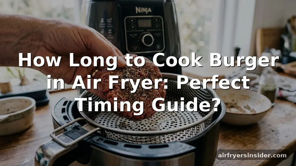 how long to cook burger in air fryer