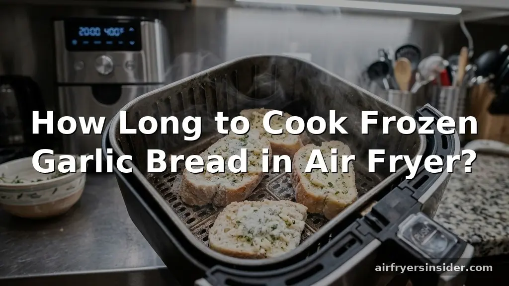 how long to cook frozen garlic bread in air fryer