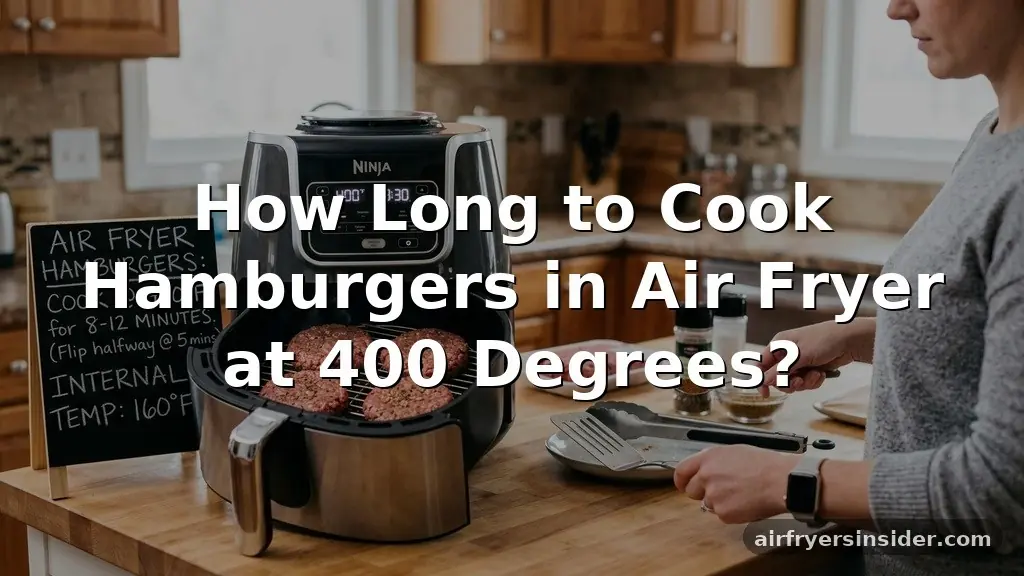 how long to cook hamburgers in air fryer at 400