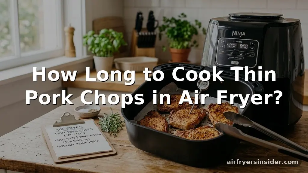 how long to cook thin pork chops in air fryer