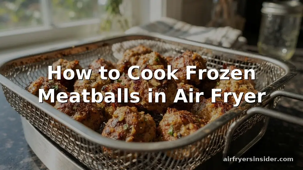 how to cook frozen meatballs in air fryer