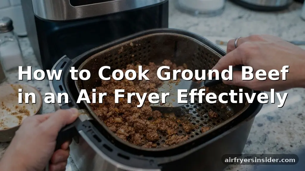 how to cook ground beef in air fryer