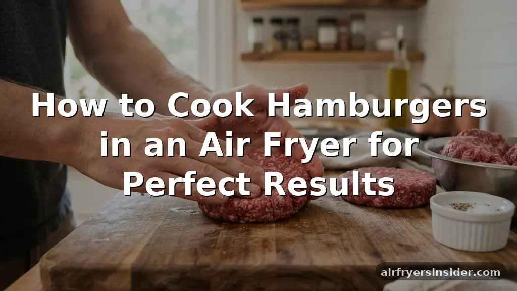 how to cook hamburgers in an air fryer