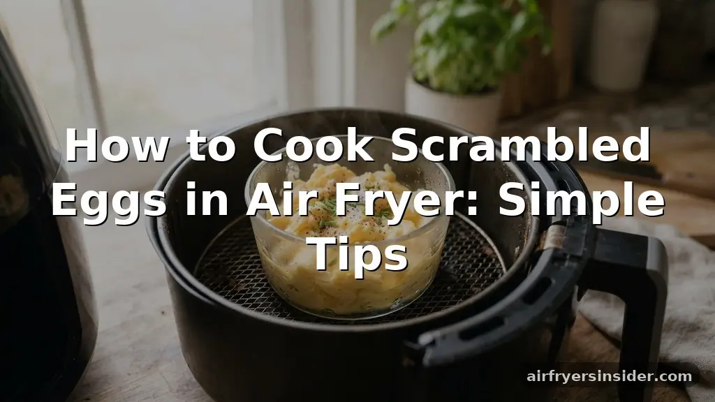 how to cook scrambled eggs in air fryer