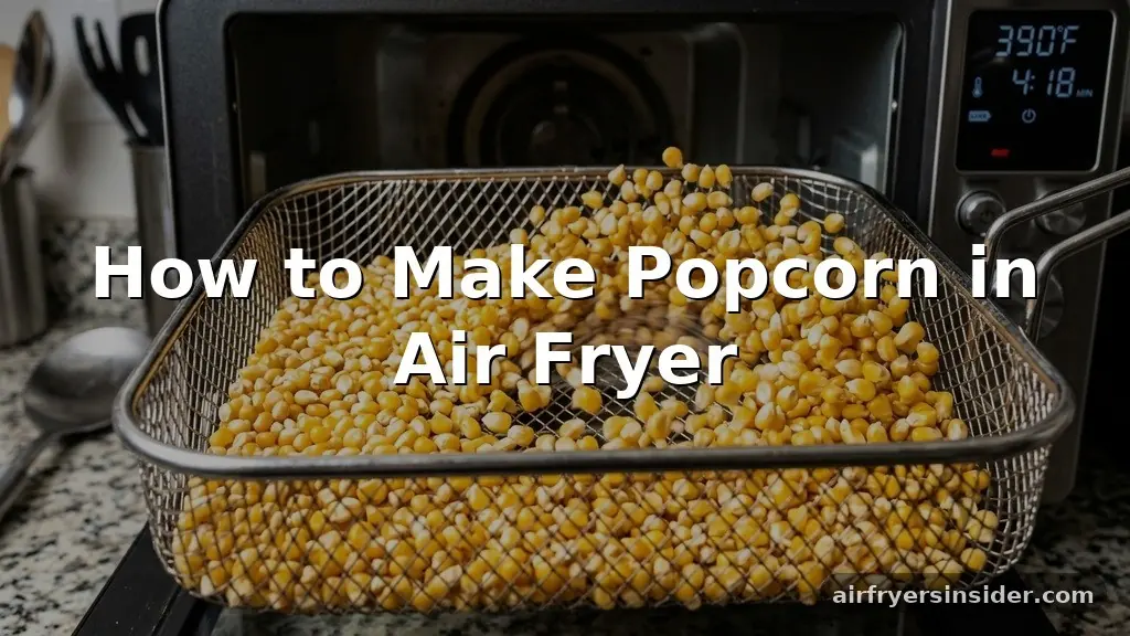 how to make popcorn in air fryer