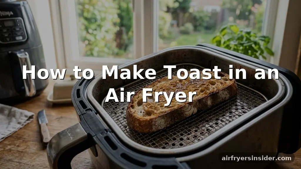 how to make toast in an air fryer