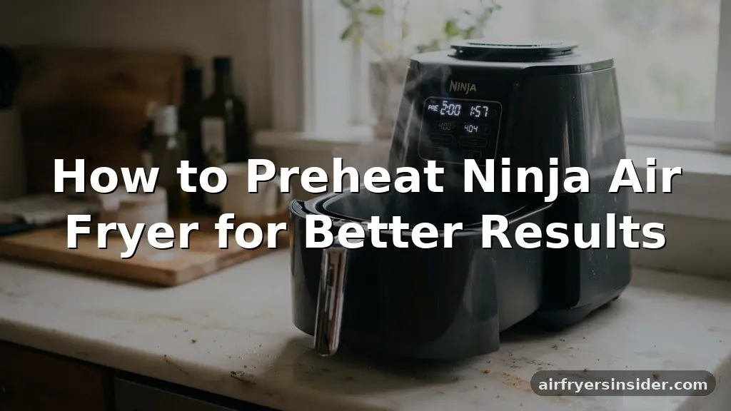how to preheat ninja air fryer