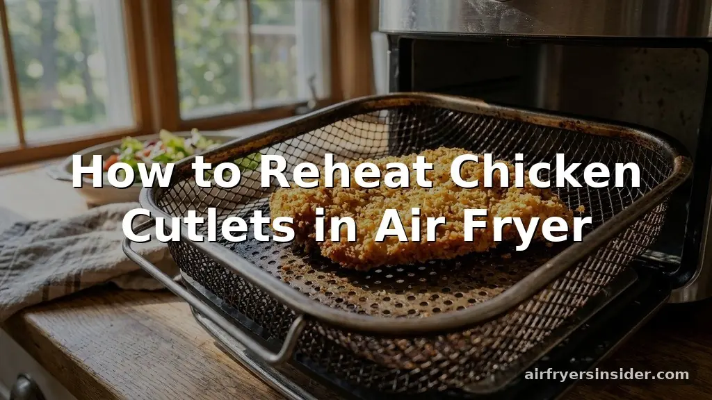 how to reheat chicken cutlets in air fryer