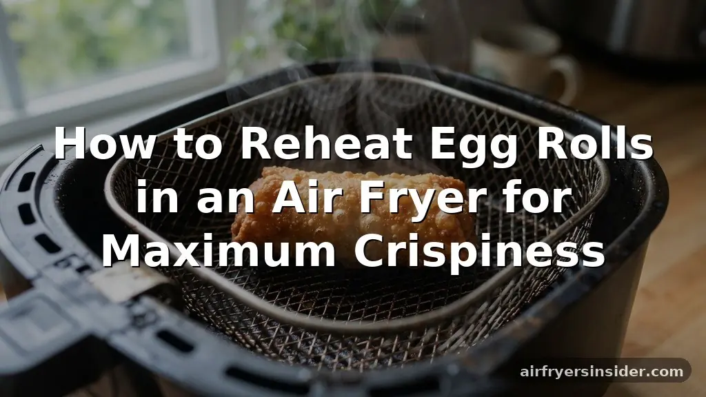 how to reheat egg rolls in air fryer