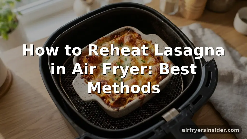 how to reheat lasagna in air fryer
