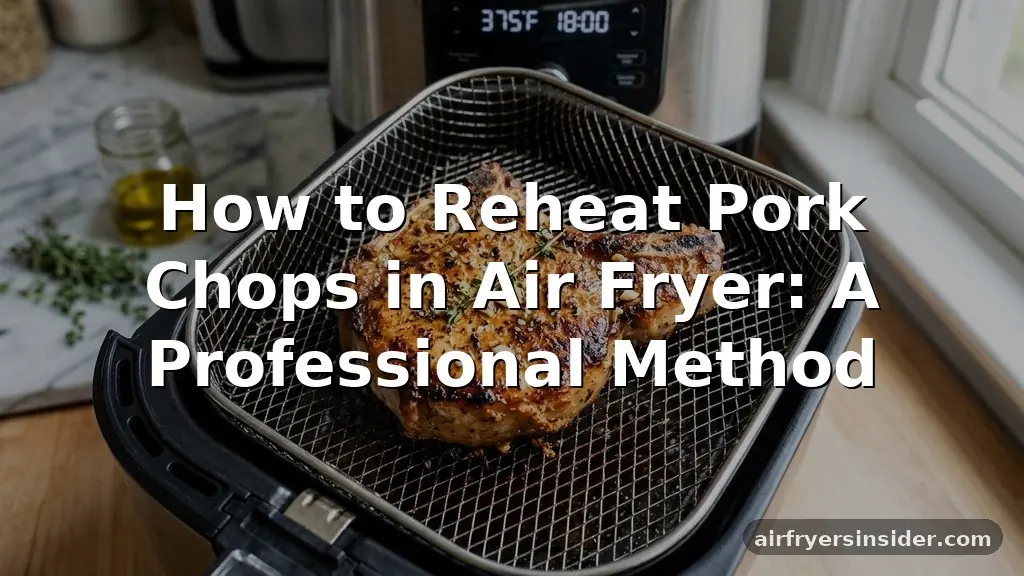 how to reheat pork chops in air fryer
