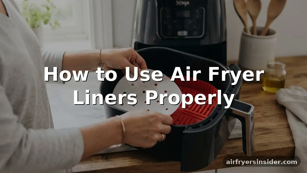 how to use air fryer liners