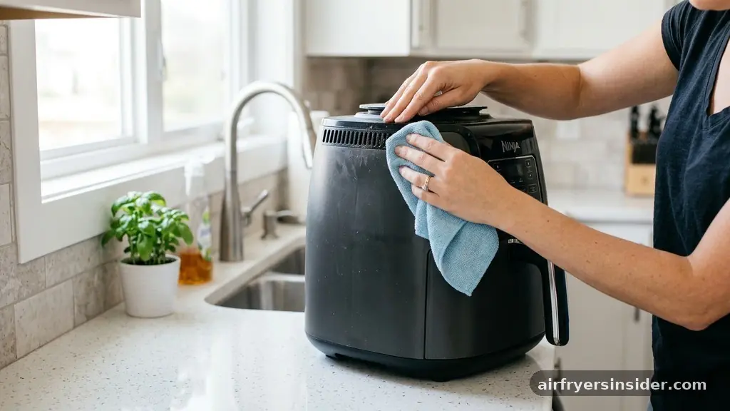 Maintaining the Air Inlet and Exterior Housing - how to clean ninja air fryer