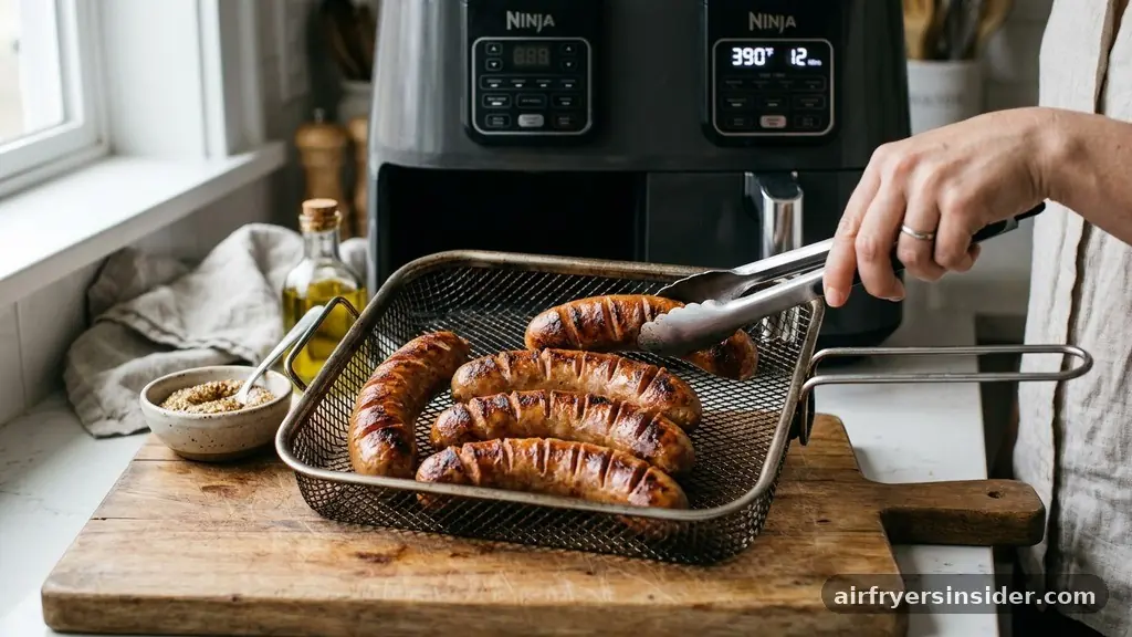 Managing Jumbo or Thick-Cut Sausages - how to make hot dogs in air fryer