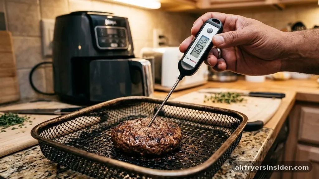 Navigating Cooking Times and Internal Temperatures - how to cook burger in air fryer