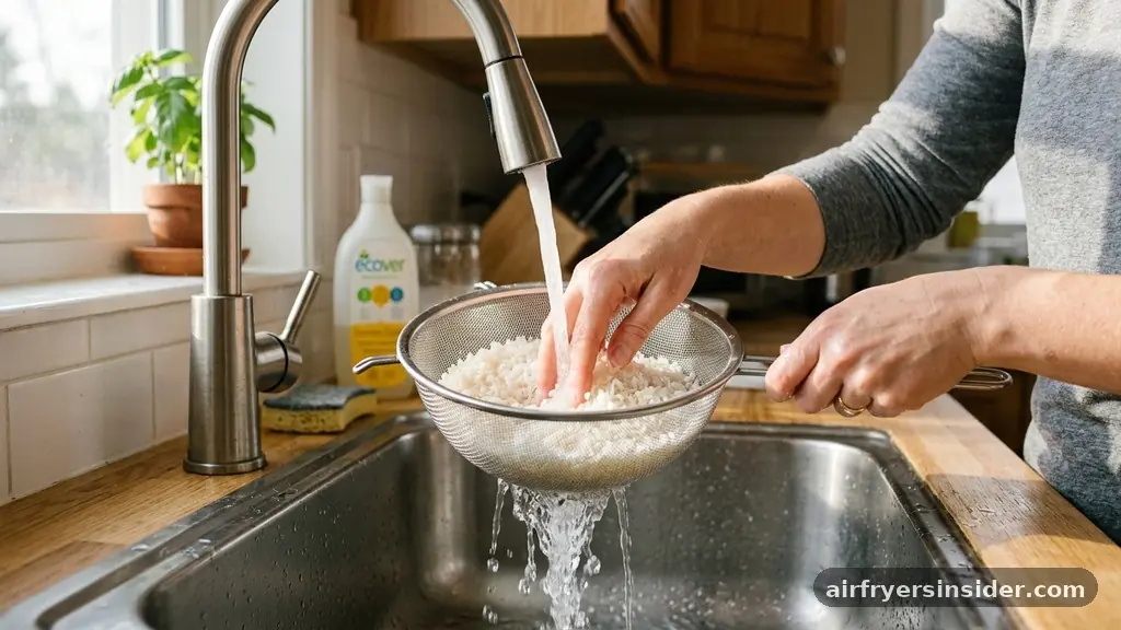 Step-by-Step Cooking Process - can you make rice in an air fryer