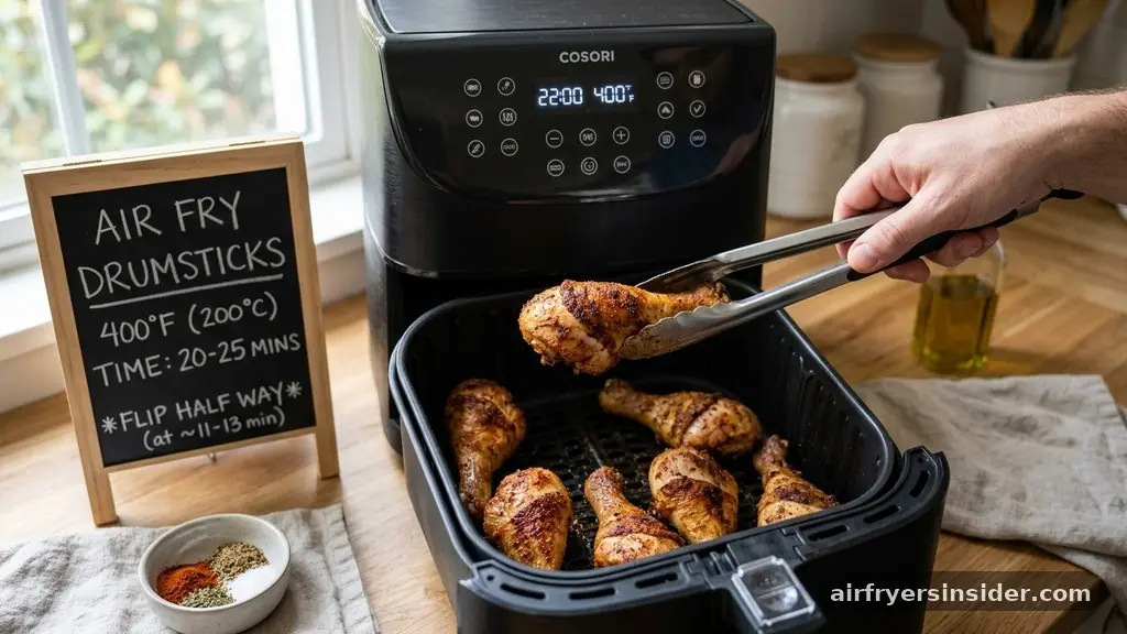 The Importance of Flipping for Even Browning - how long to cook drumsticks in air fryer