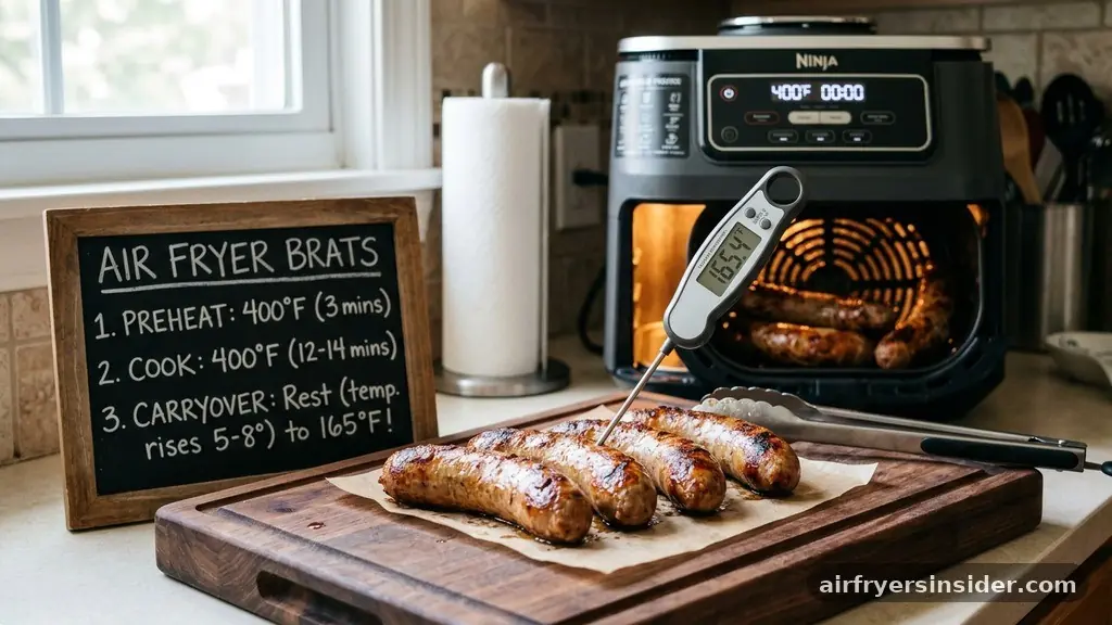 The Role of Preheating and Carryover Cooking - how long to cook brats in an air fryer