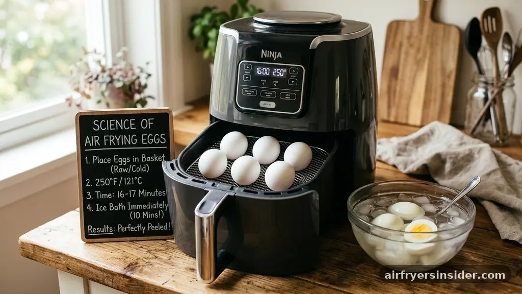 The Science of Air Frying Eggs - how to hard boil eggs in an air fryer