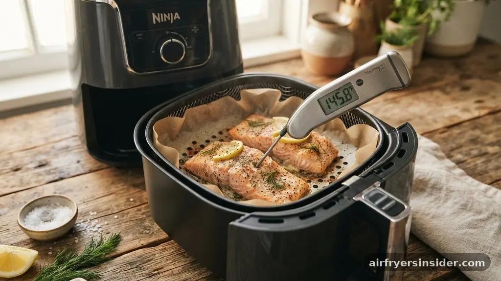 Utilizing a Food Thermometer for Safety - how long to cook frozen salmon in air fryer
