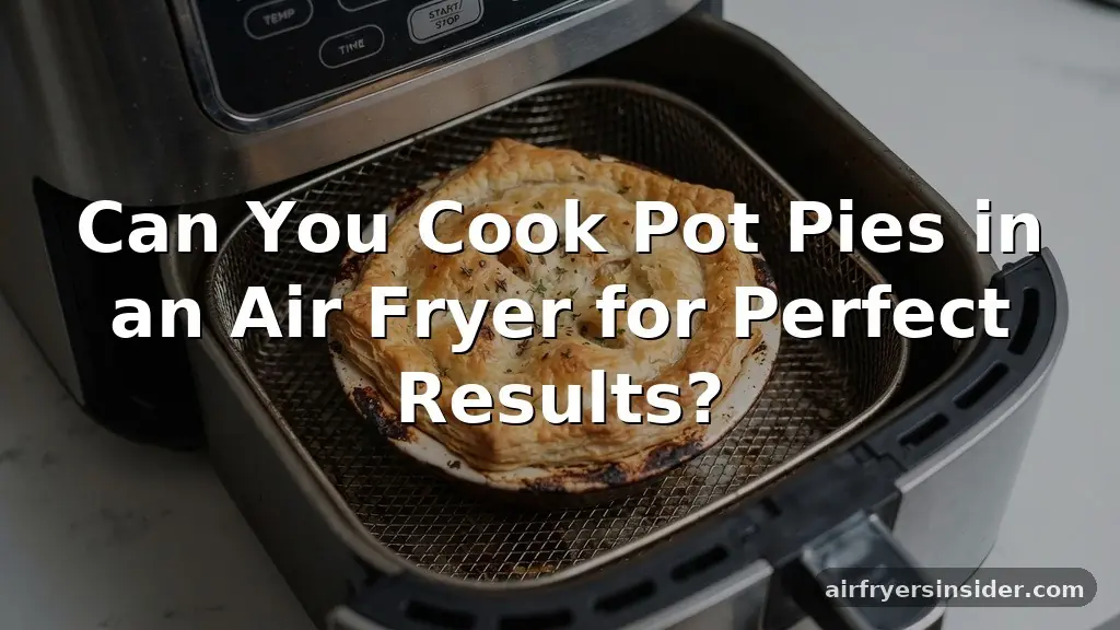can you cook pot pies in an air fryer