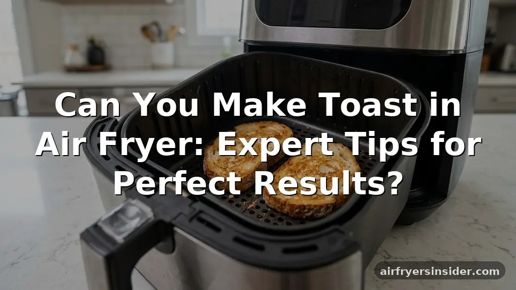 can you make toast in air fryer