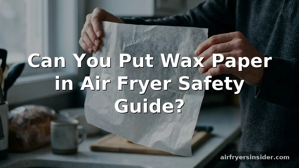 can you put wax paper in air fryer