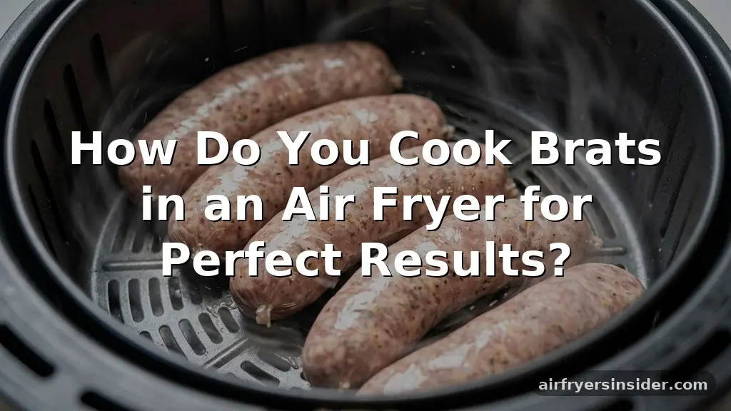how do you cook brats in an air fryer