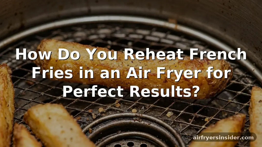 how do you reheat french fries in an air fryer