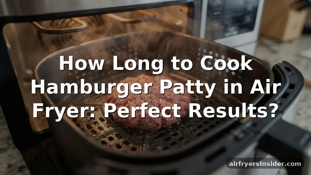 how long to cook hamburger patty in air fryer