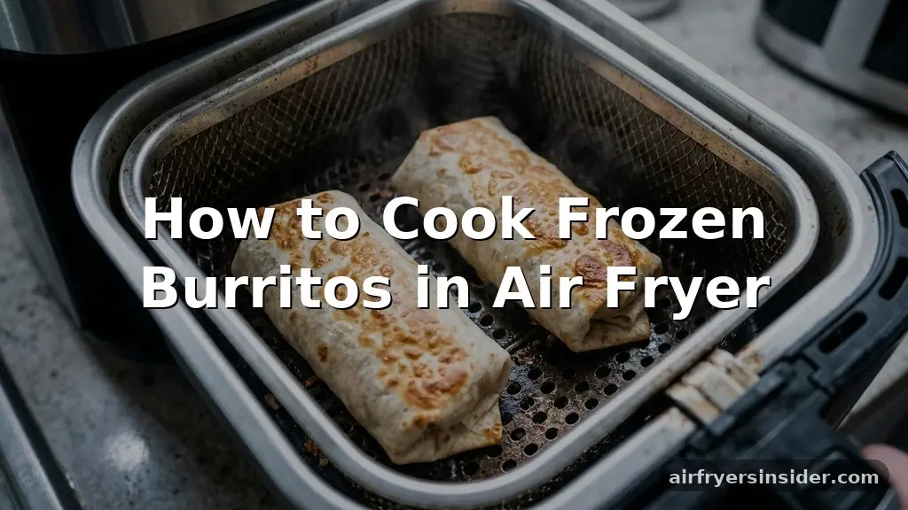 how to cook frozen burritos in air fryer